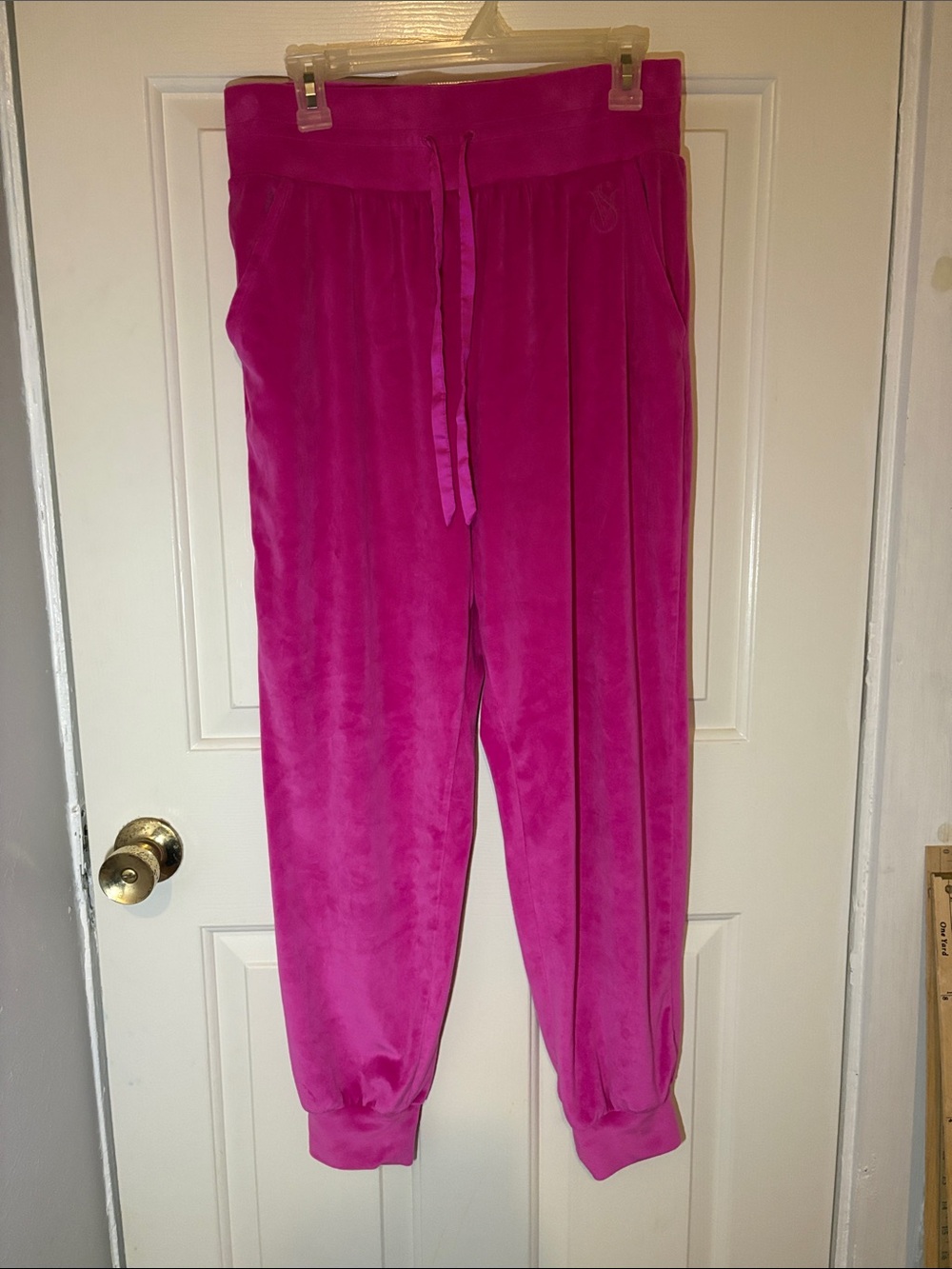 Victoria's Secret Hot Pink Velour Joggers
